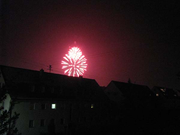 Feuerwerk am 1.Advent in der Wernerstraße