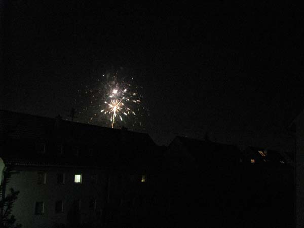 Feuerwerk am 1.Advent in der Wernerstraße