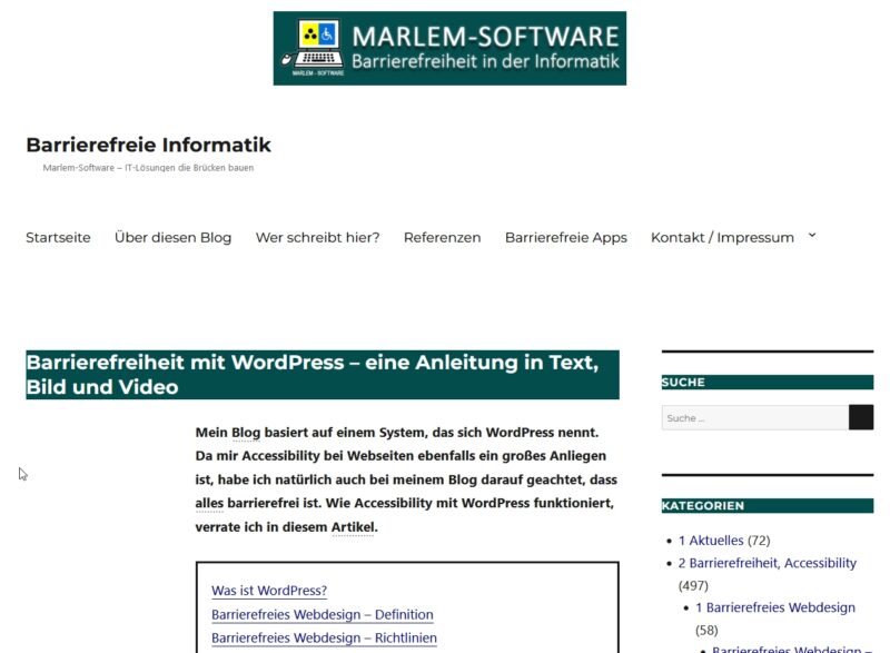 Screenshot der Seite von Markus Lemcke