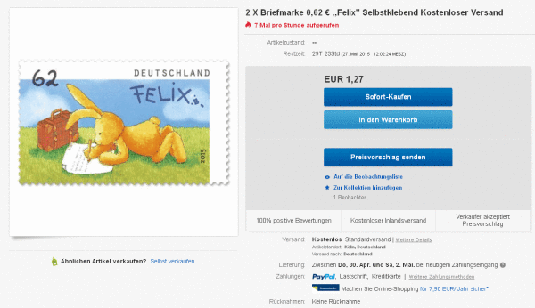 Fundstück von Ebay