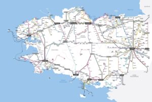Screenshot Karte Bretagne Bus-Transport-Strecken